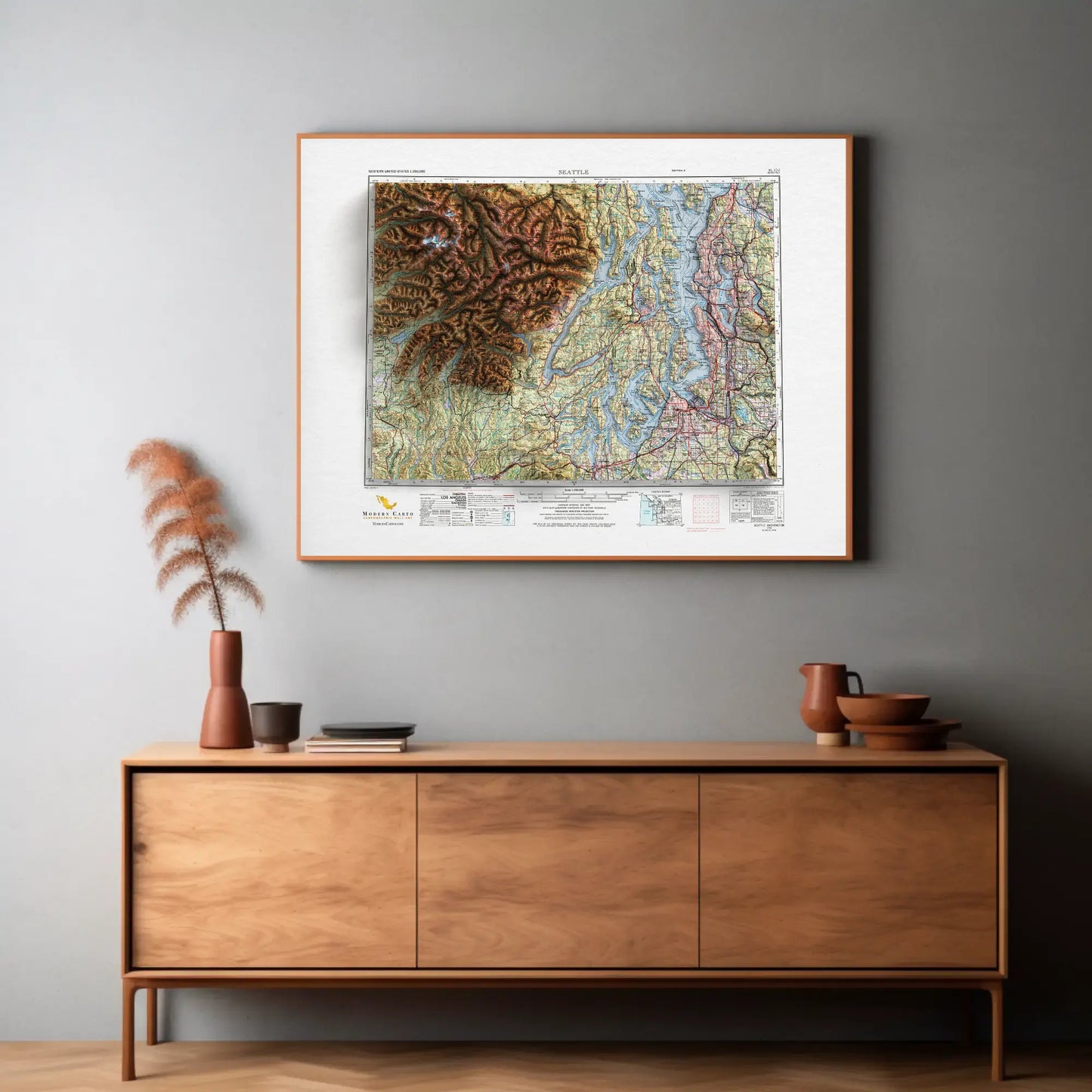 Seattle, Washington - 1958-Historical Topographic-Wall Map-ModernCarto