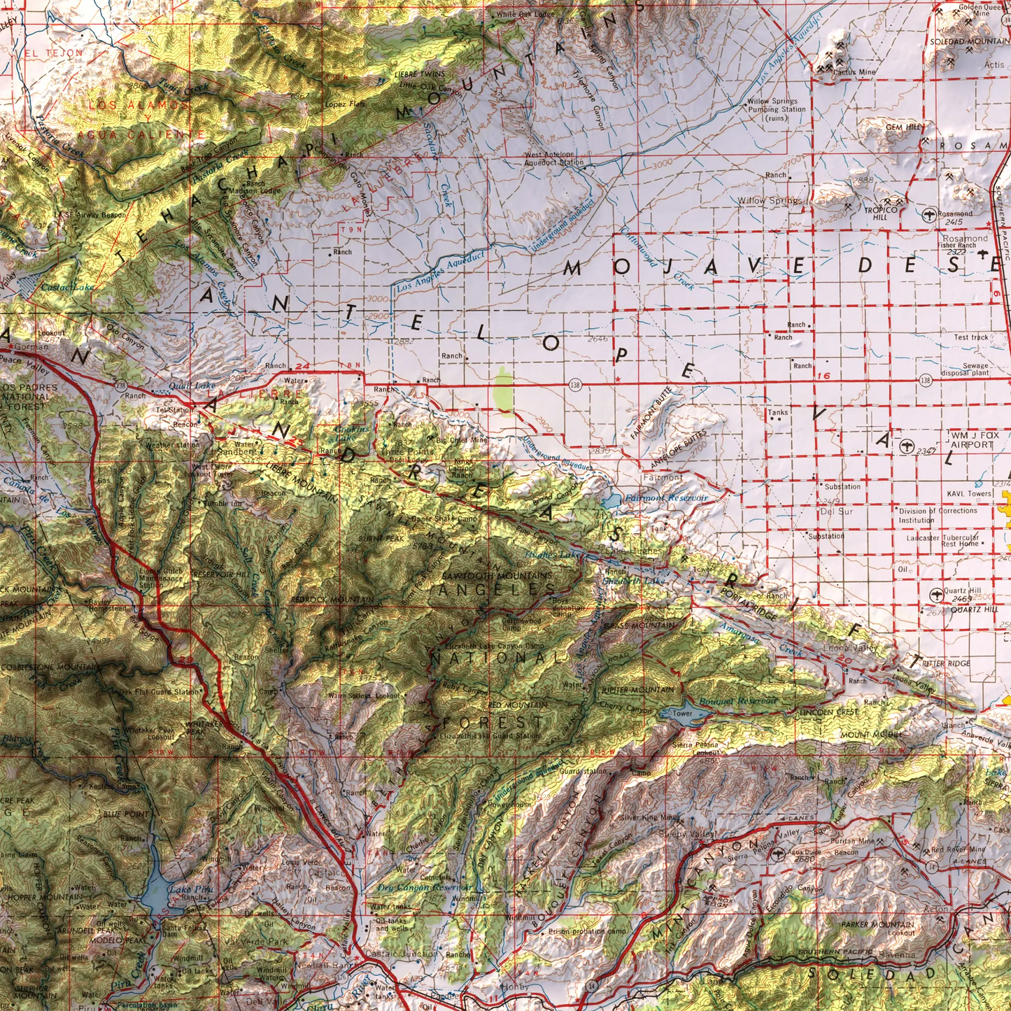 Los Angeles, California - 1959-Historical Topographic-Wall Map-ModernCarto