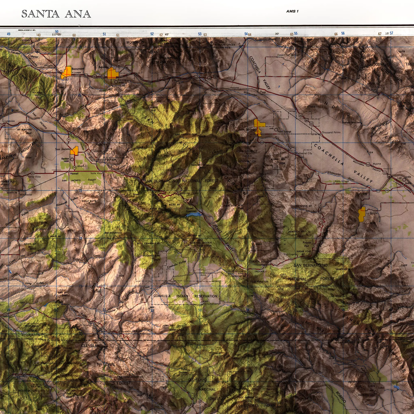Santa Ana, California - 1947-Historical Topographic-Wall Map-ModernCarto