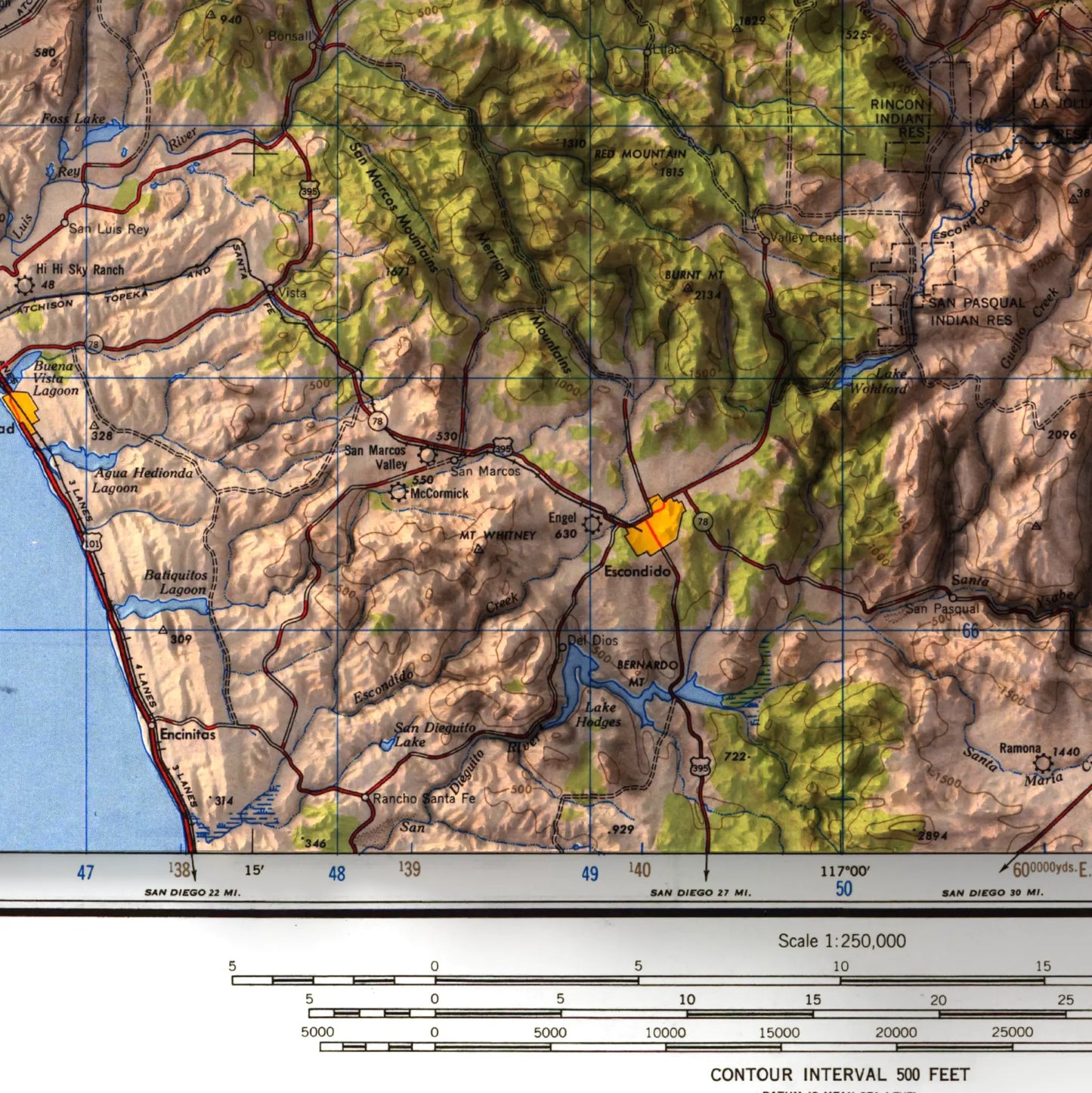 Santa Ana, California - 1947-Historical Topographic-Wall Map-ModernCarto