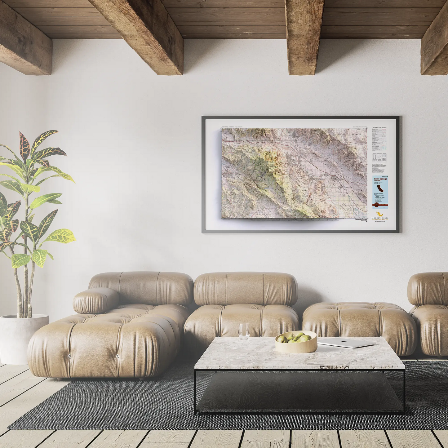Palm Springs, California - 1984-Historical Topographic-Wall Map-ModernCarto