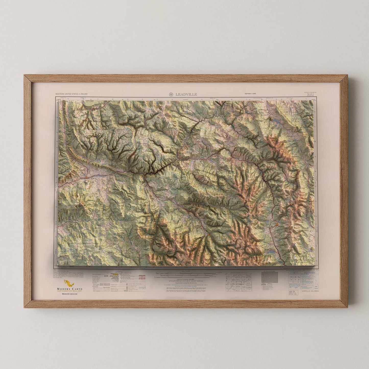 Leadville, Colorado - 1959-Historical Topographic-Wall Map-ModernCarto