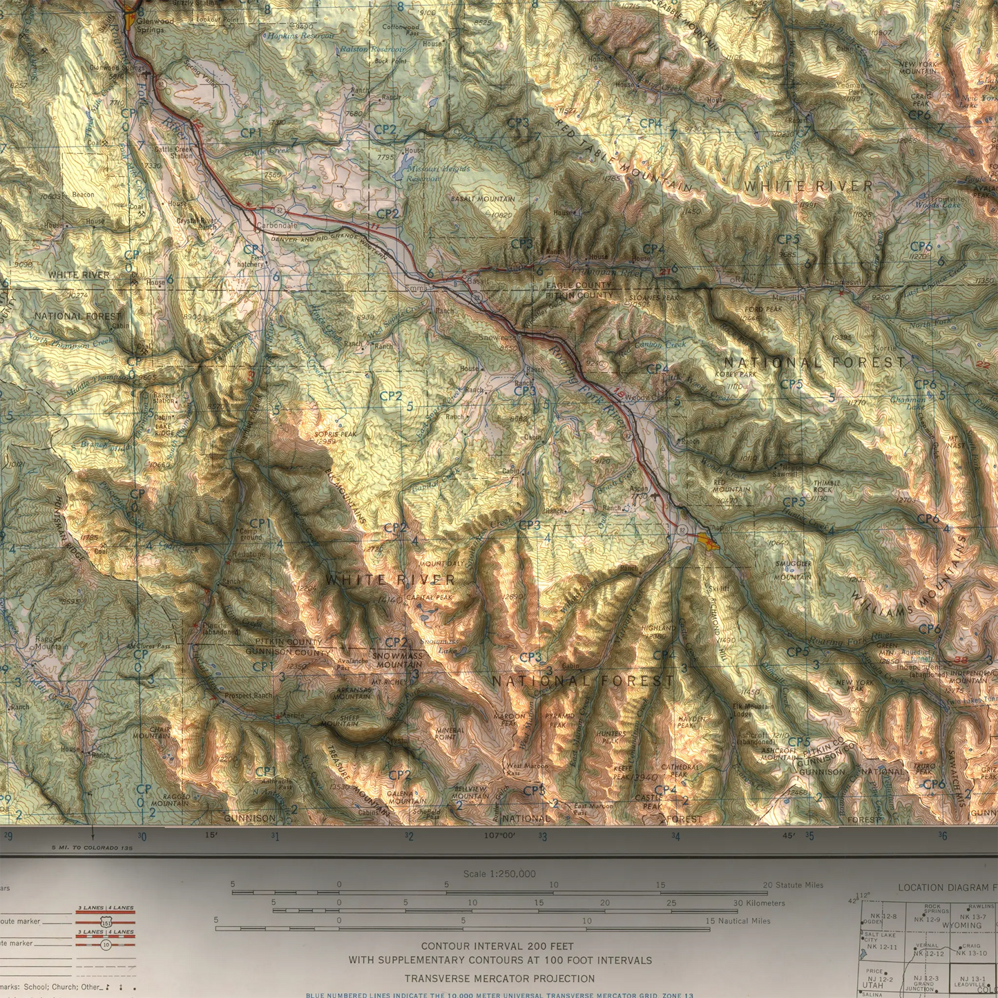 Leadville, Colorado - 1959-Historical Topographic-Wall Map-ModernCarto