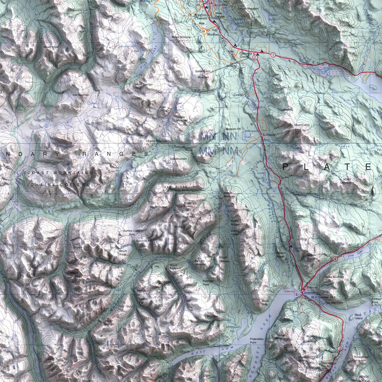 Whitehorse, Yukon - 1996-Historical Topographic-Wall Map-ModernCarto