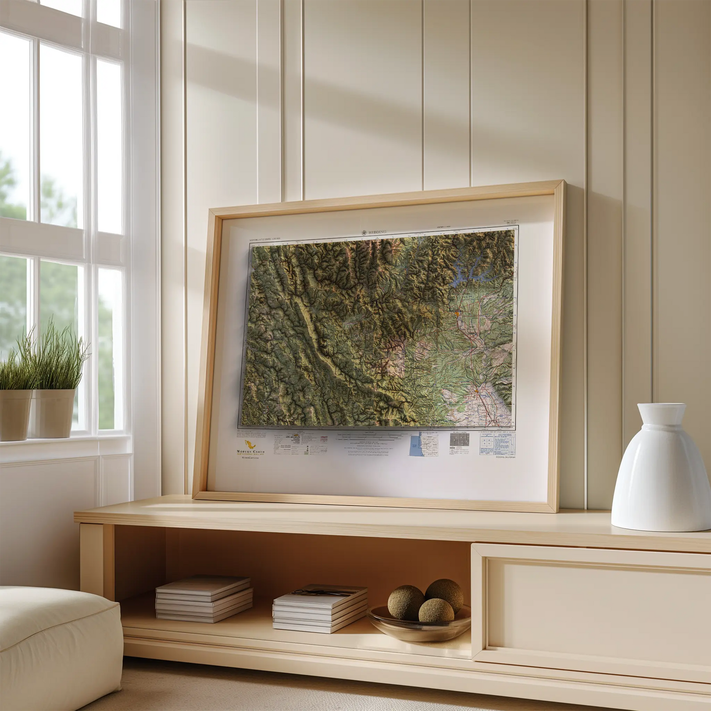 Redding, California - 1958-Historical Topographic-Wall Map-ModernCarto