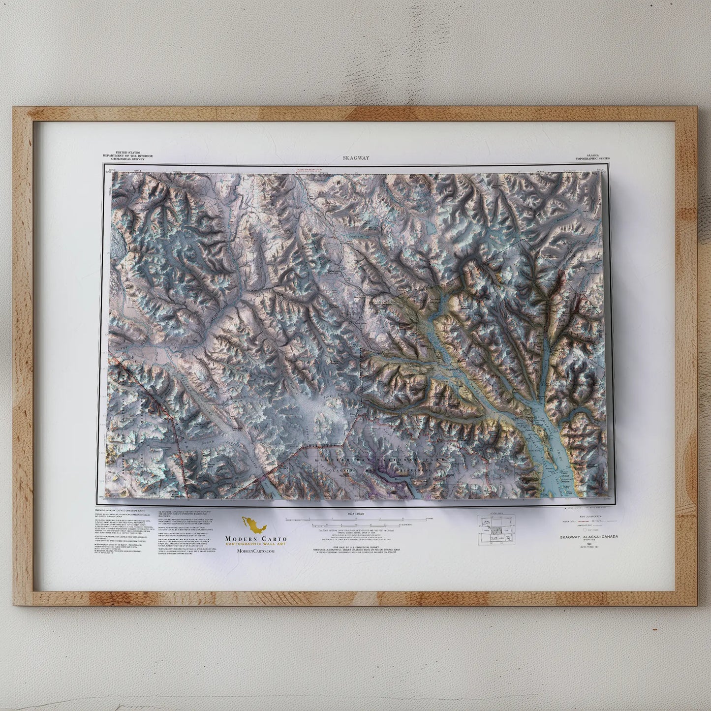 Skagway, Alaska - 1961-Historical Topographic-Wall Map-ModernCarto