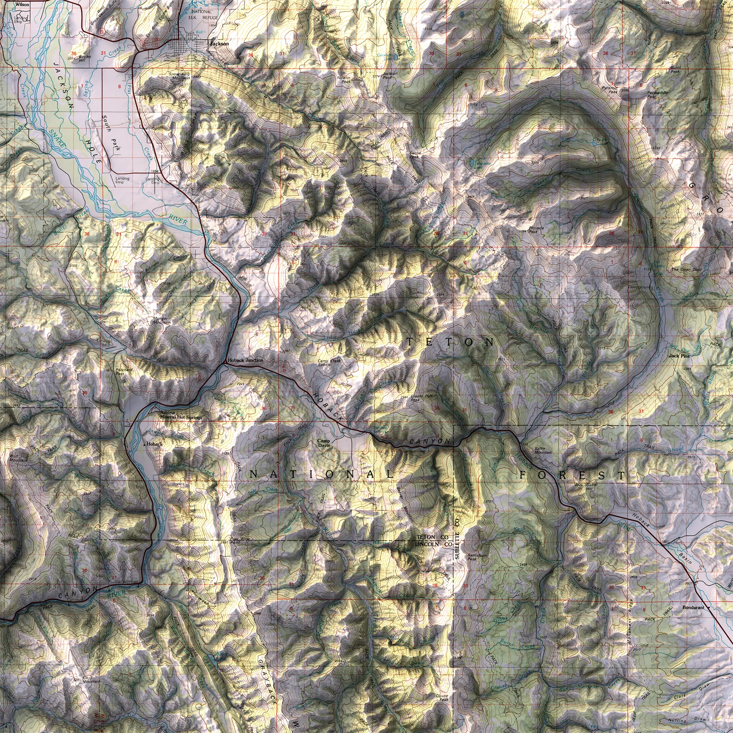 Jackson, Wyoming - 1981-Historical Topographic-Wall Map-ModernCarto