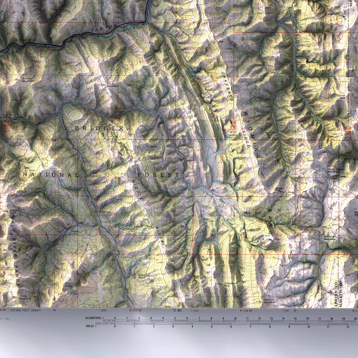 Jackson, Wyoming - 1981-Historical Topographic-Wall Map-ModernCarto