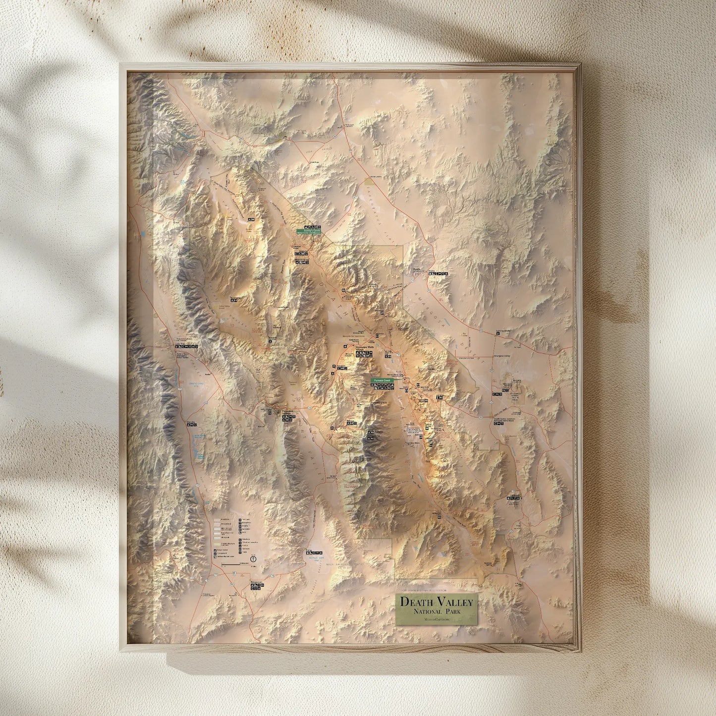Death Valley National Park-Modern Topographic-Wall Map-ModernCarto