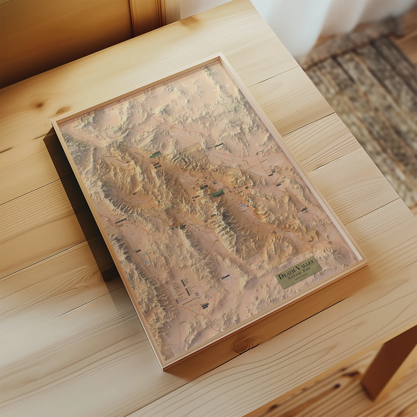Death Valley National Park-Modern Topographic-Wall Map-ModernCarto