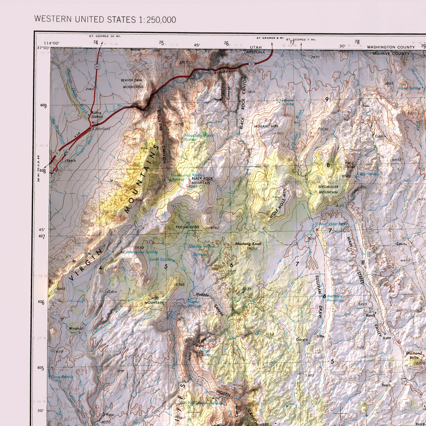 Grand Canyon, Arizona - 1953-Historical Topographic-Wall Map-ModernCarto