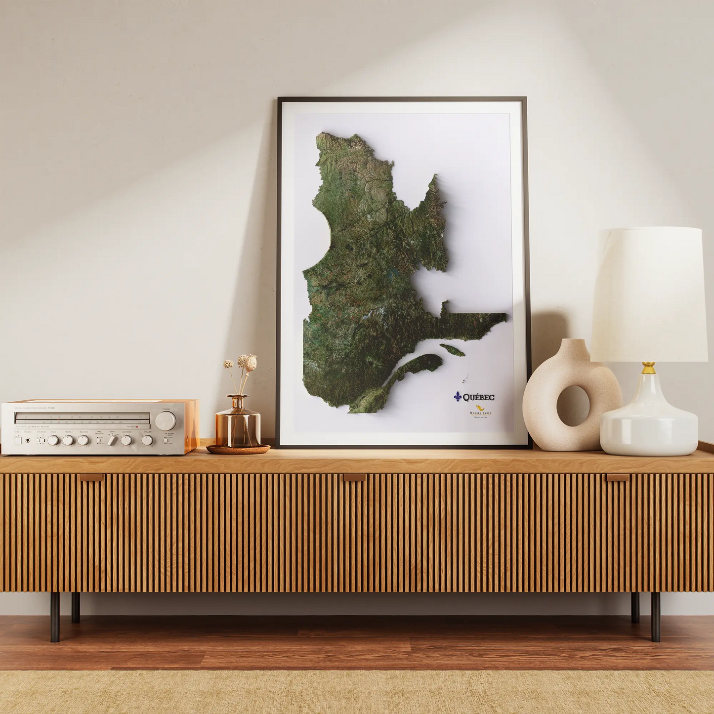 Quebec, Canada-Satellite Imagery-Wall Map-ModernCarto