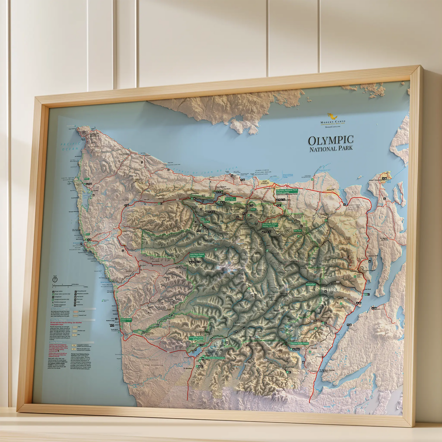 Olympic National Park-Modern Topographic-Wall Map-ModernCarto