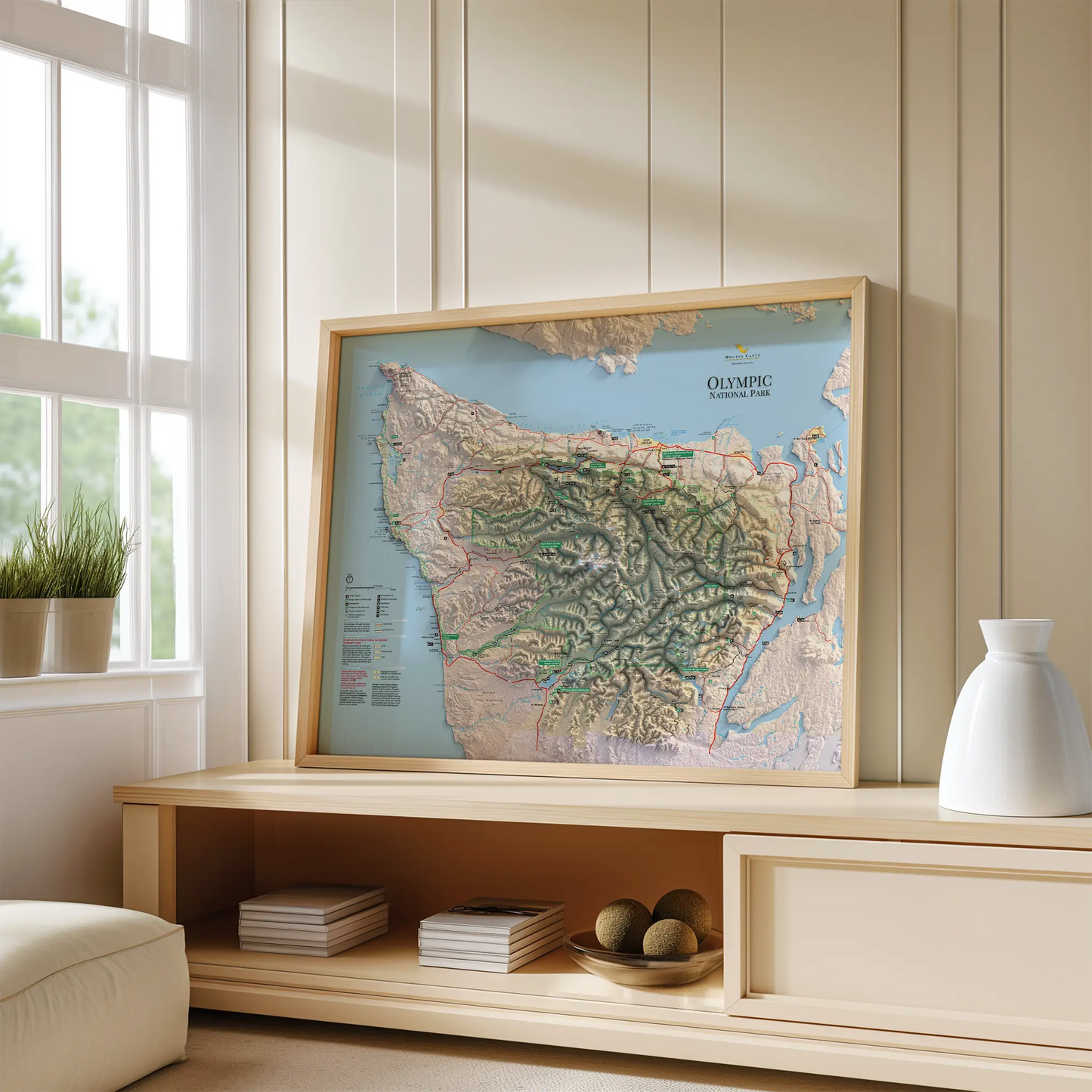 Olympic National Park-Modern Topographic-Wall Map-ModernCarto