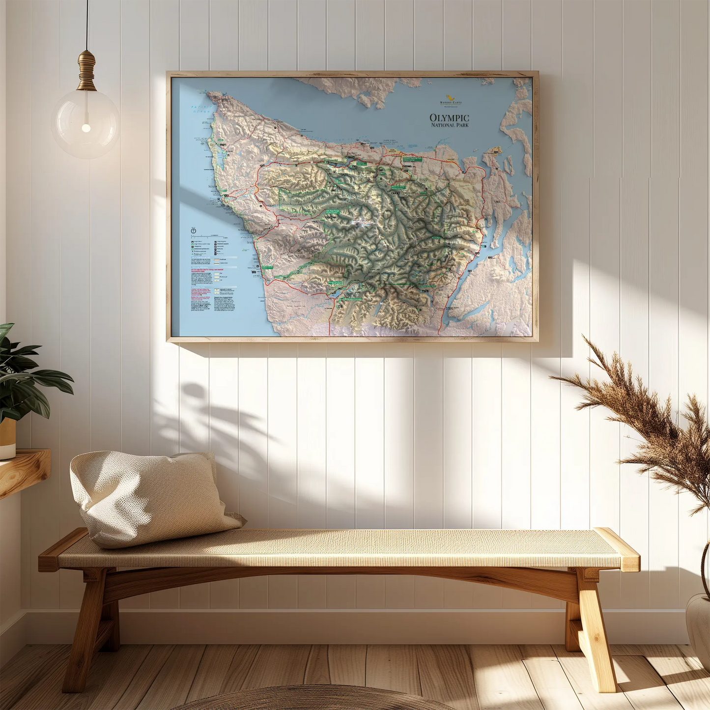 Olympic National Park-Modern Topographic-Wall Map-ModernCarto