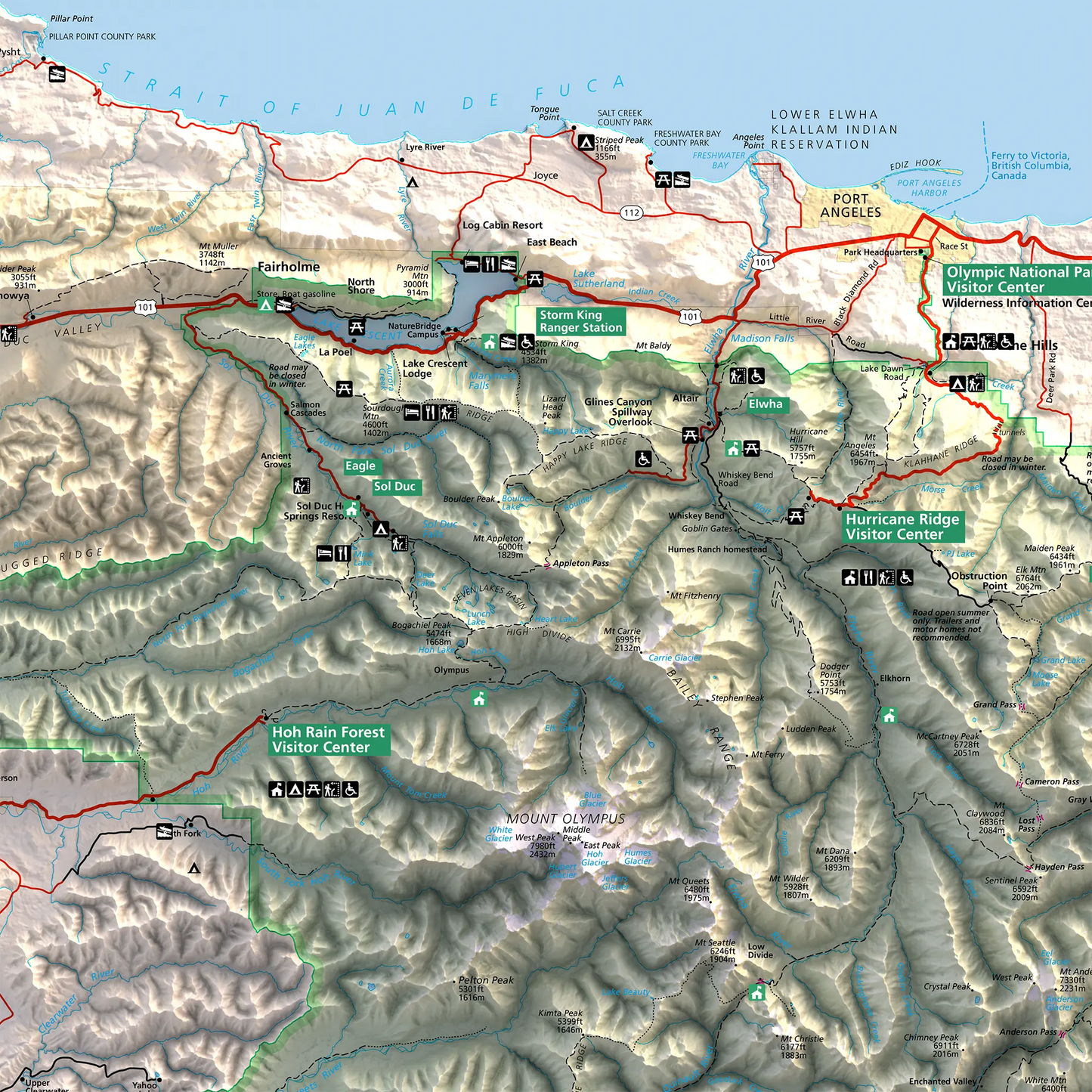 Olympic National Park-Modern Topographic-Wall Map-ModernCarto
