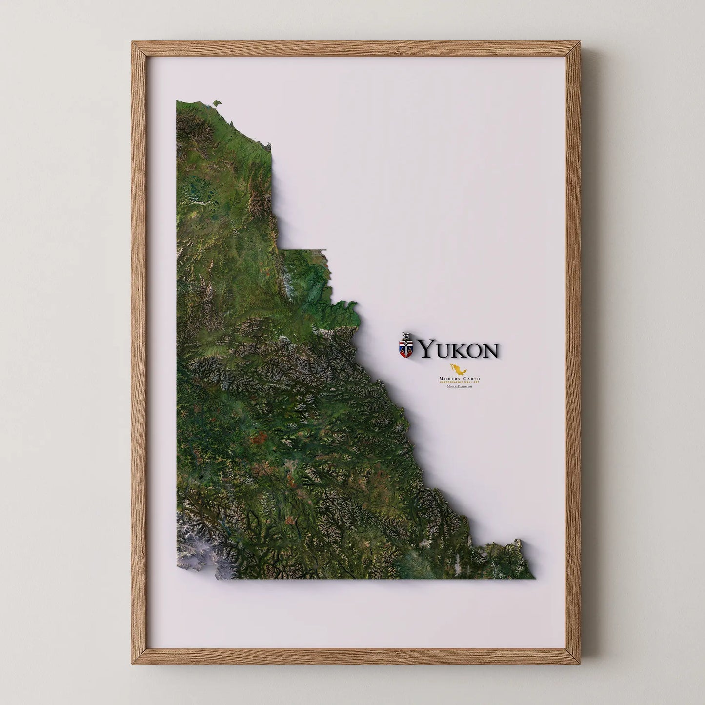 Yukon, Canada-Satellite Imagery-Wall Map-ModernCarto