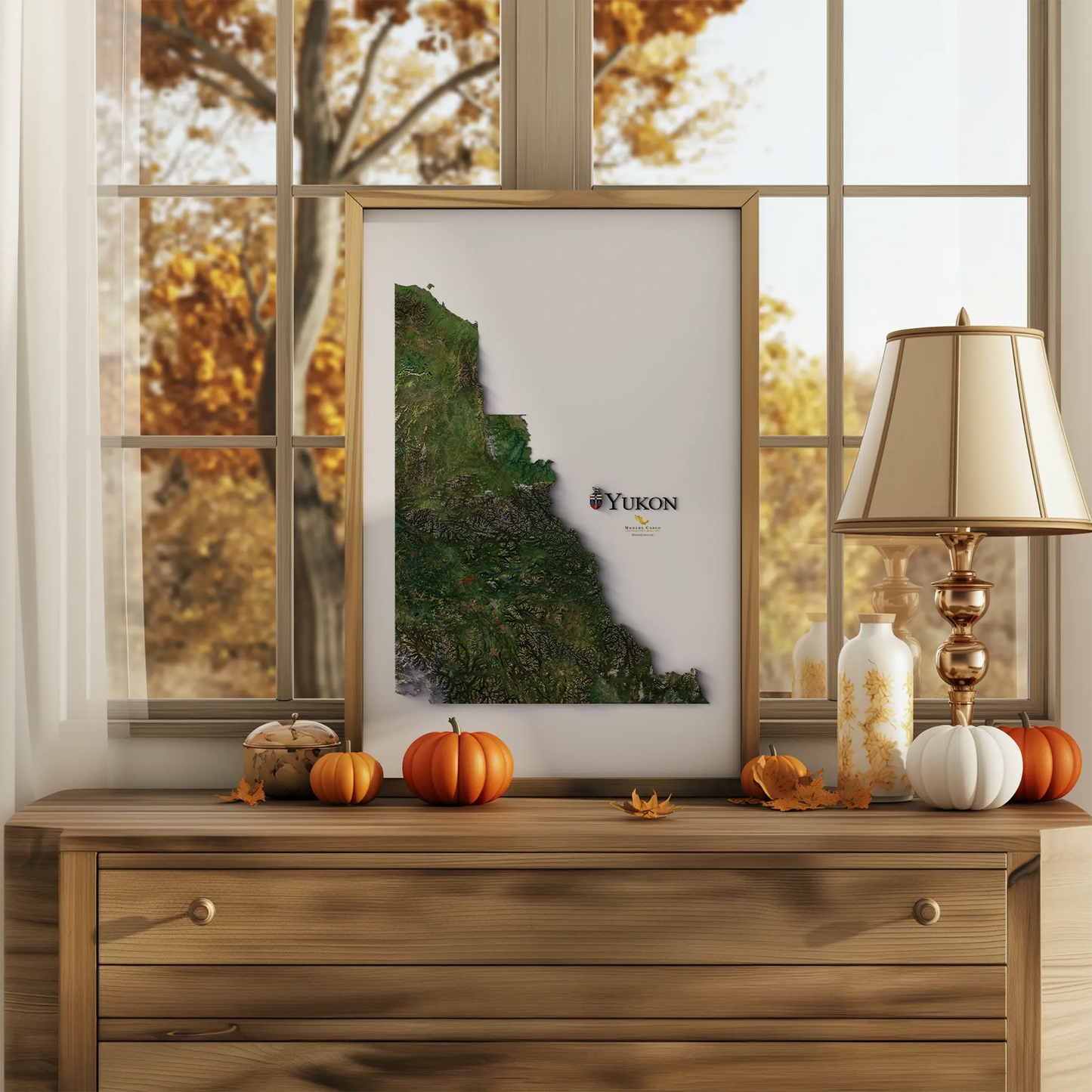 Yukon, Canada-Satellite Imagery-Wall Map-ModernCarto