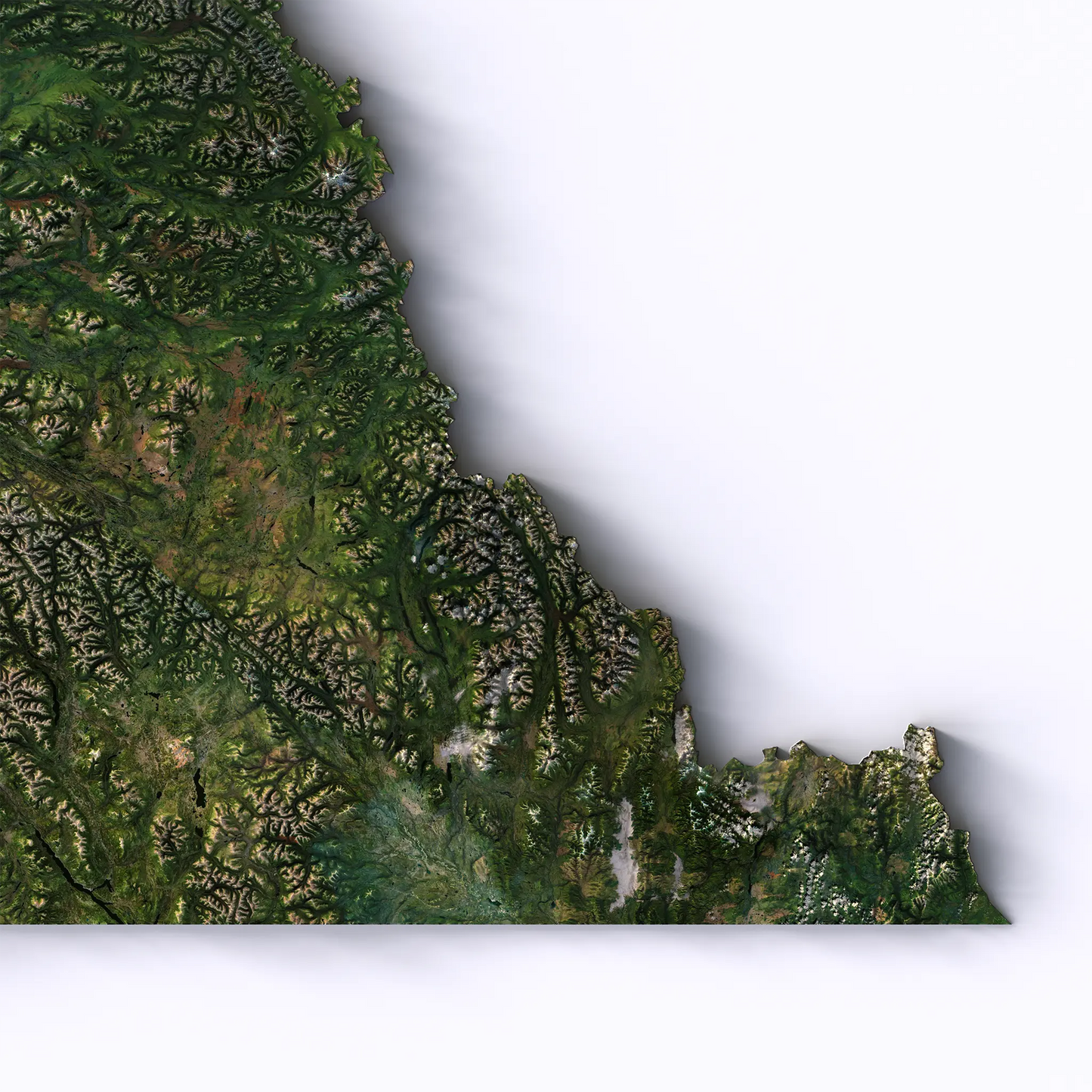 Yukon, Canada-Satellite Imagery-Wall Map-ModernCarto