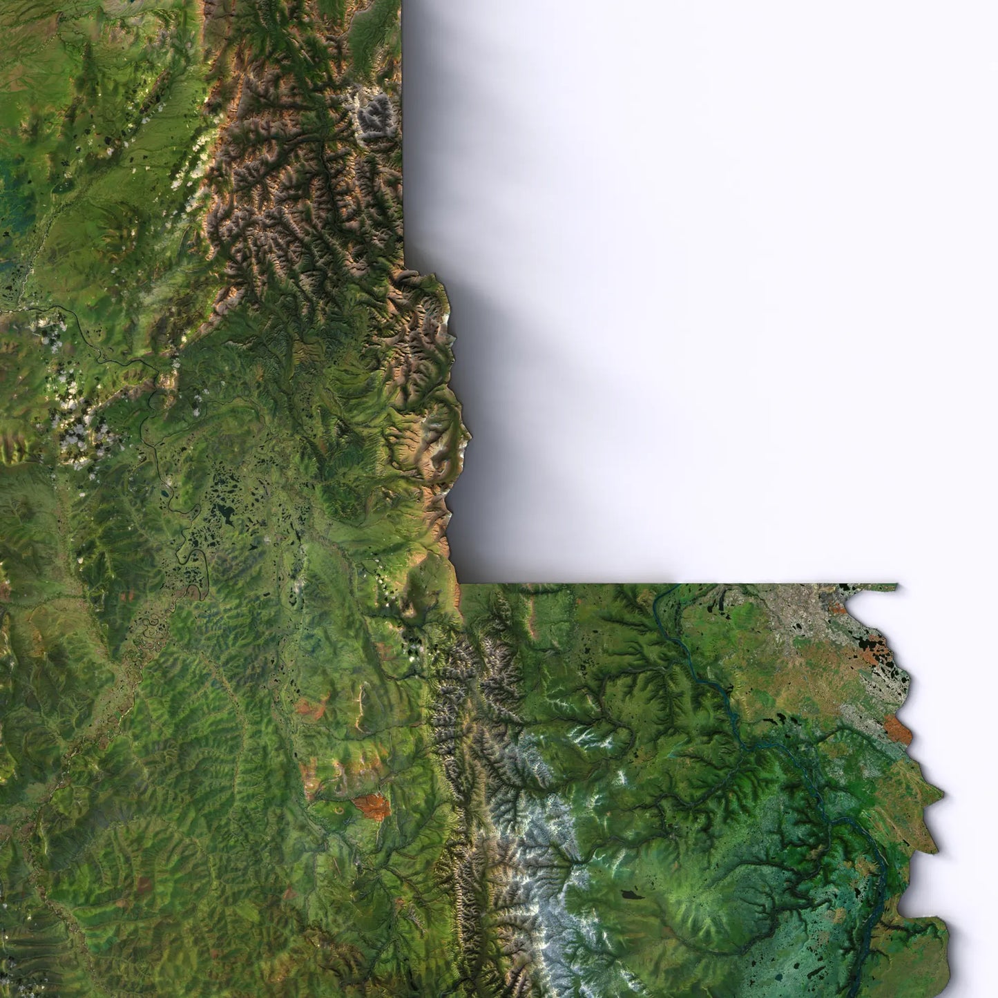 Yukon, Canada-Satellite Imagery-Wall Map-ModernCarto