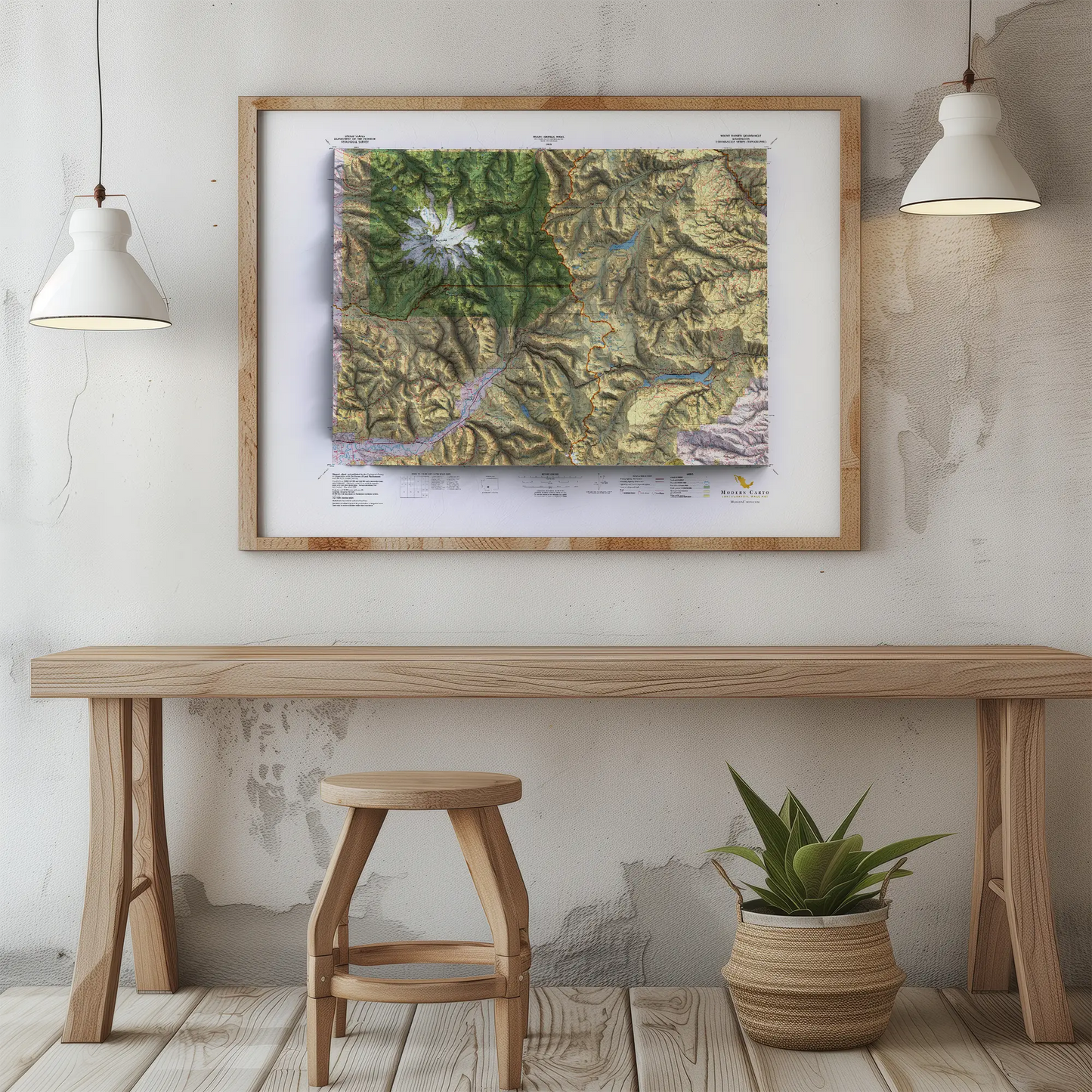 Mount Rainier, Washington - 1978-Historical Topographic-Wall Map-ModernCarto