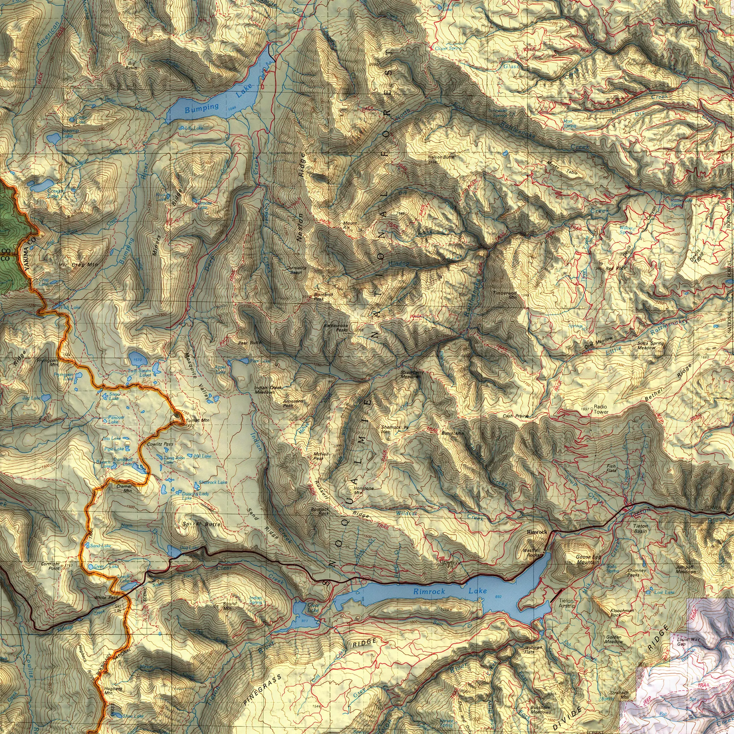 Mount Rainier, Washington - 1978-Historical Topographic-Wall Map-ModernCarto