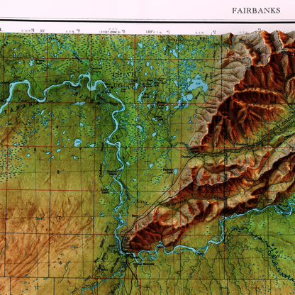 Fairbanks, Alaska - 1956-Historical Topographic-Wall Map-ModernCarto