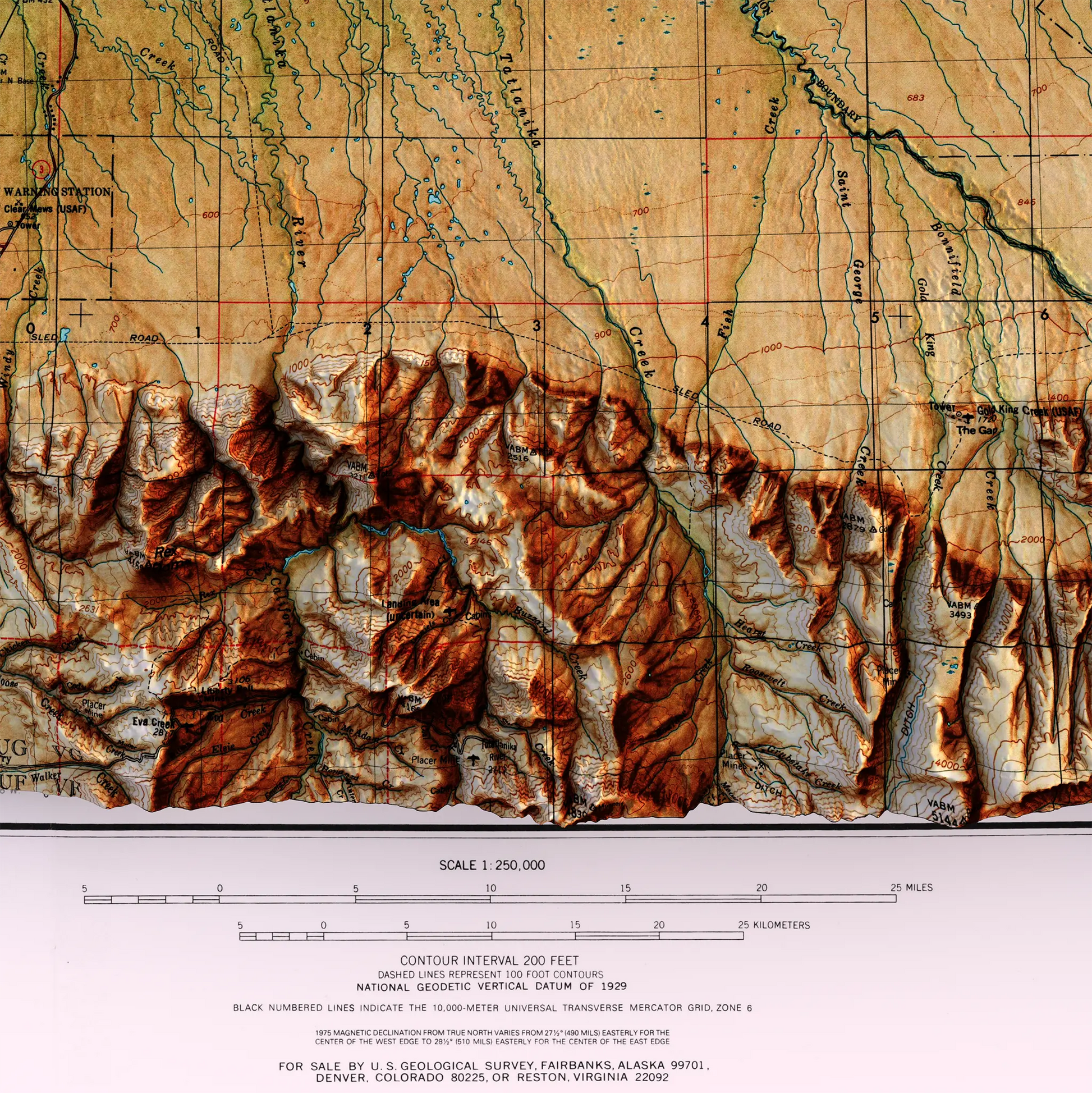 Fairbanks, Alaska - 1956-Historical Topographic-Wall Map-ModernCarto