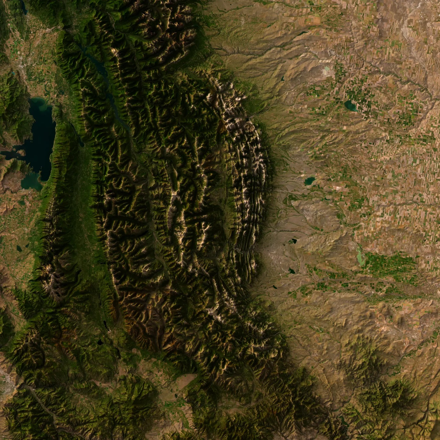 Montana, USA-Satellite Imagery-Wall Map-ModernCarto