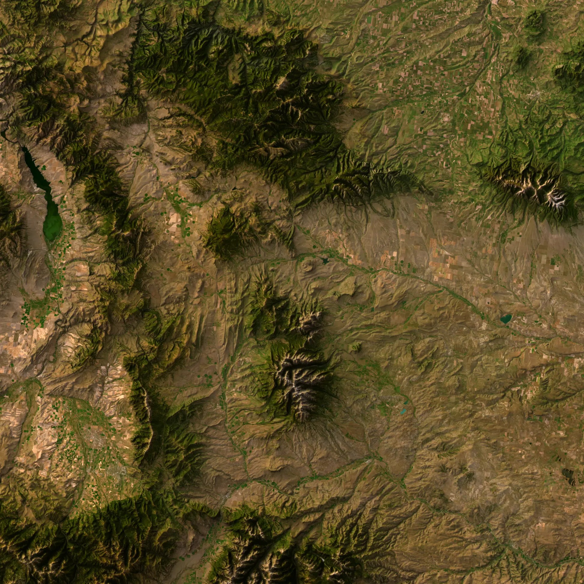 Montana, USA-Satellite Imagery-Wall Map-ModernCarto