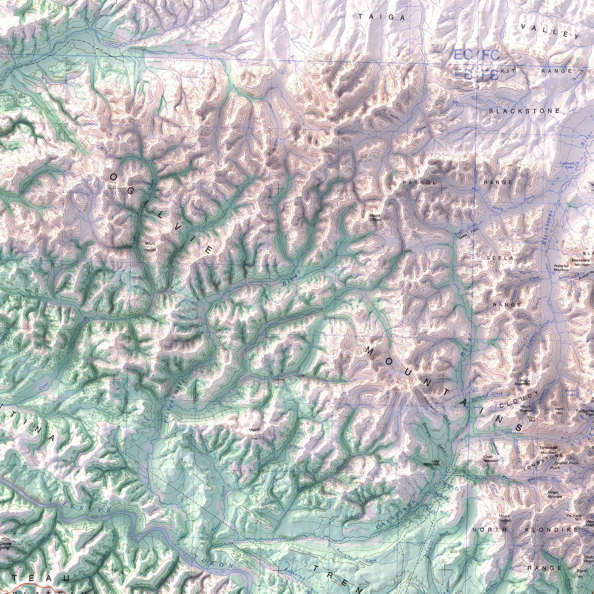 Dawson City, Yukon - 1991-Historical Topographic-Wall Map-ModernCarto