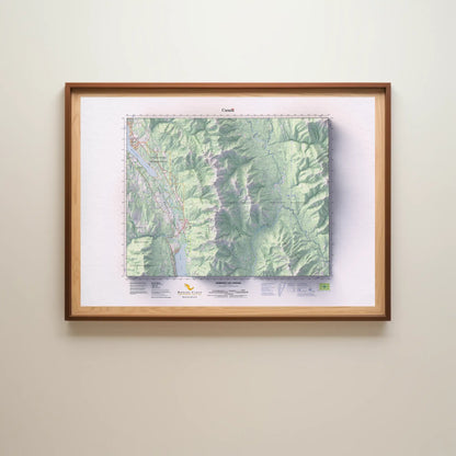 Fairmont Hot Springs, British Columbia-Modern Topographic-Wall Map-ModernCarto