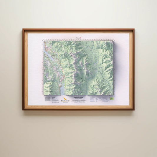 Fairmont Hot Springs, British Columbia-Modern Topographic-Wall Map-ModernCarto