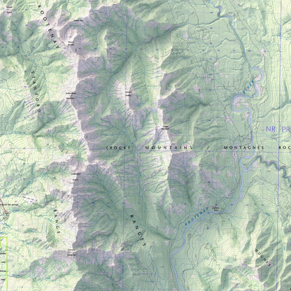 Fairmont Hot Springs, British Columbia-Modern Topographic-Wall Map-ModernCarto