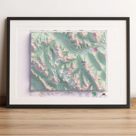 Banff, Alberta - 1996-Historical Topographic-Wall Map-ModernCarto