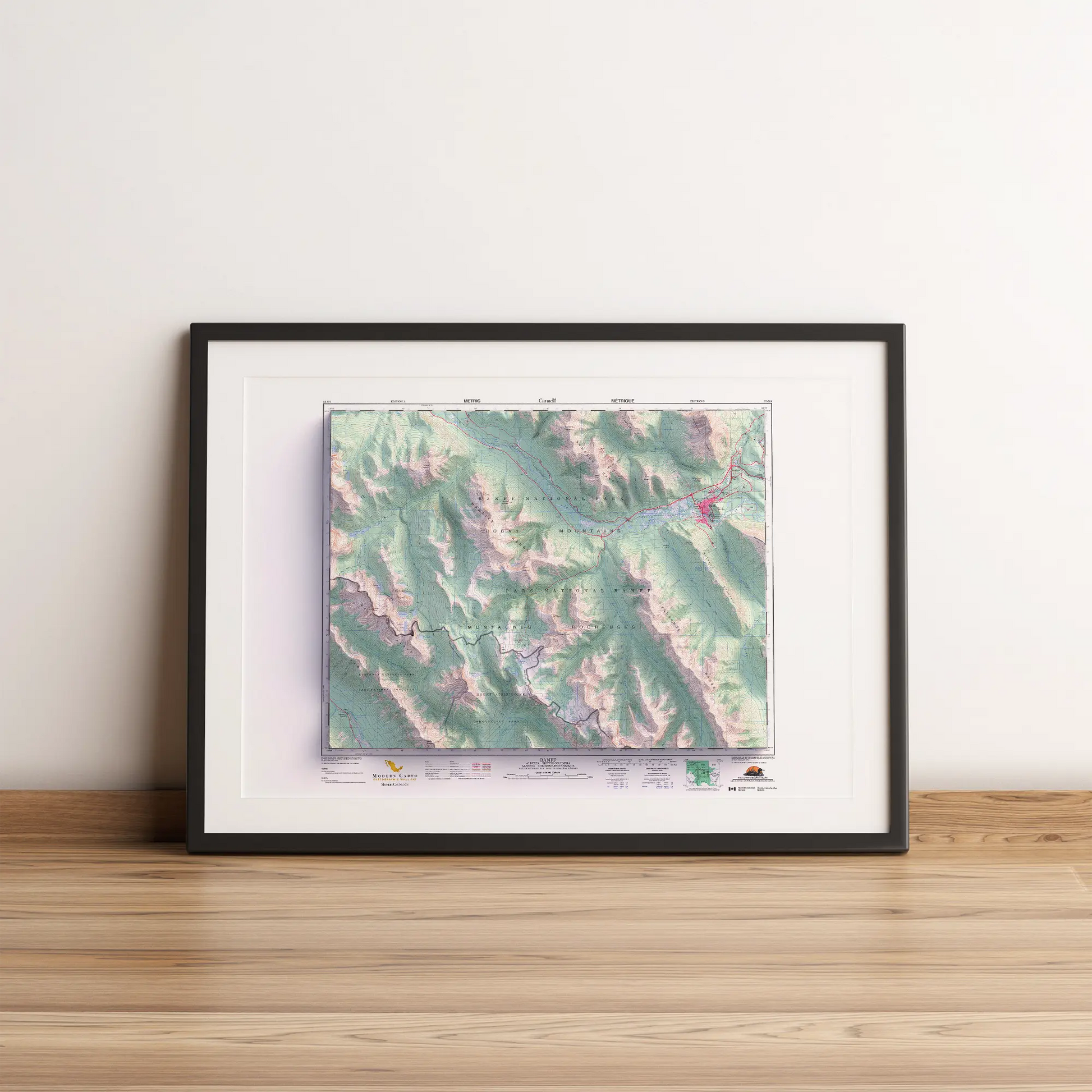 Banff, Alberta - 1996-Historical Topographic-Wall Map-ModernCarto