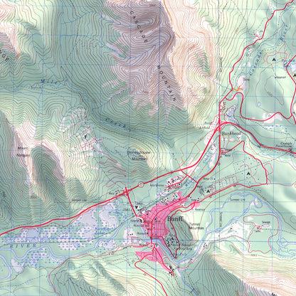 Banff, Alberta - 1996-Historical Topographic-Wall Map-ModernCarto