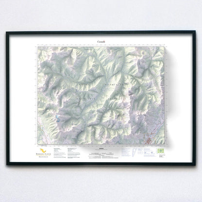 Fernie, British Columbia-Modern Topographic-Wall Map-ModernCarto