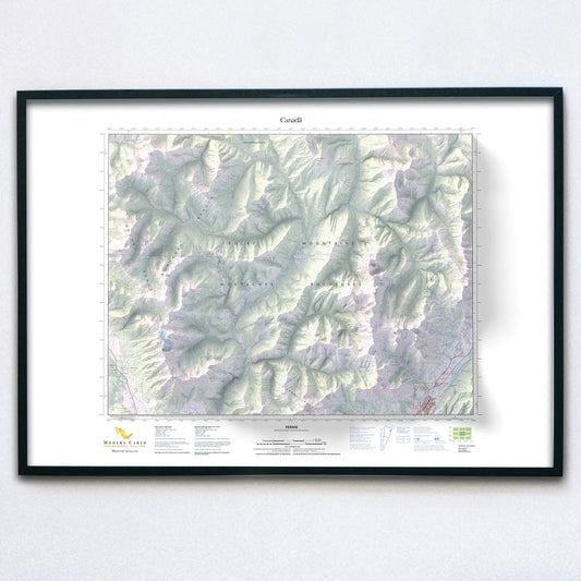 Fernie, British Columbia-Modern Topographic-Wall Map-ModernCarto