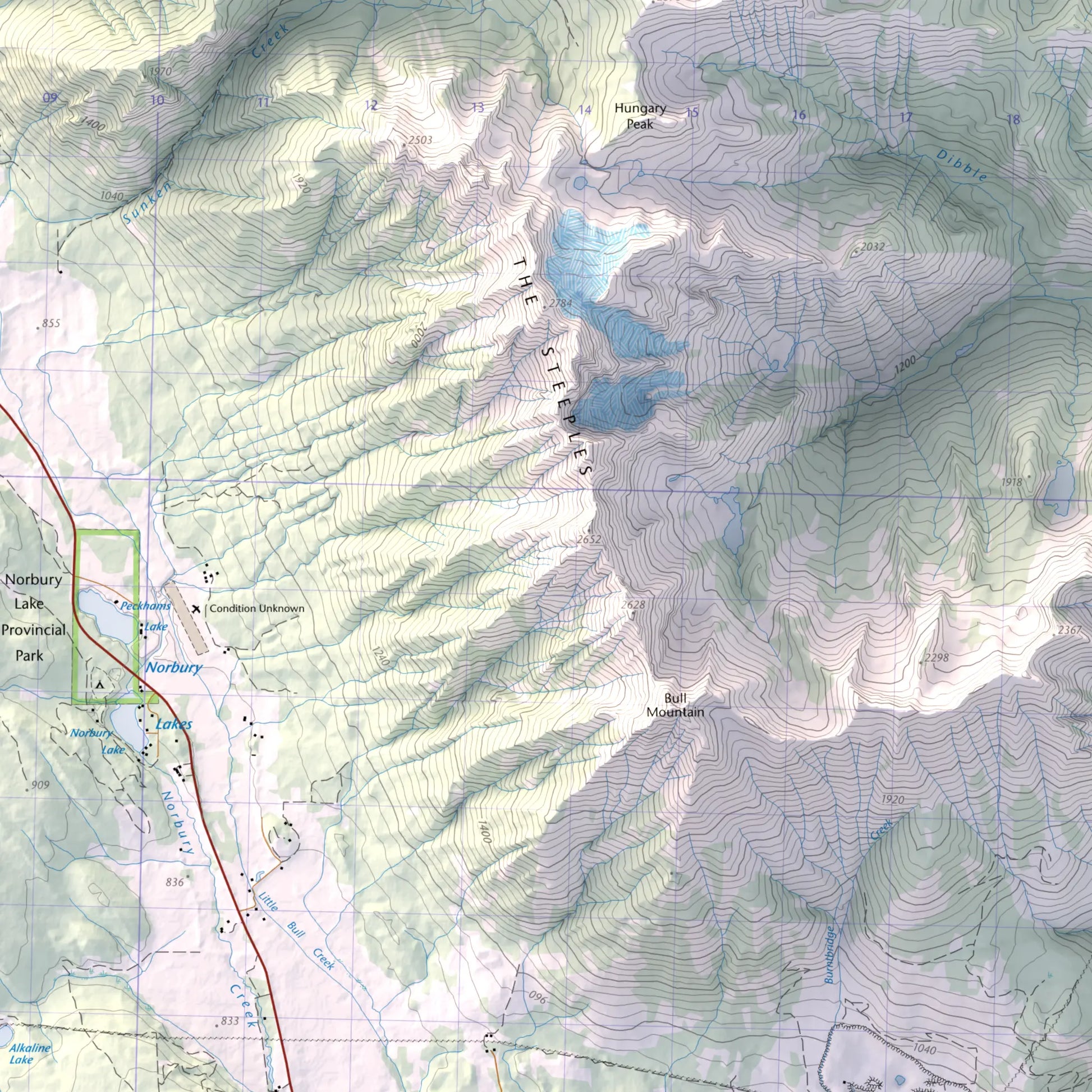 Fernie, British Columbia-Modern Topographic-Wall Map-ModernCarto