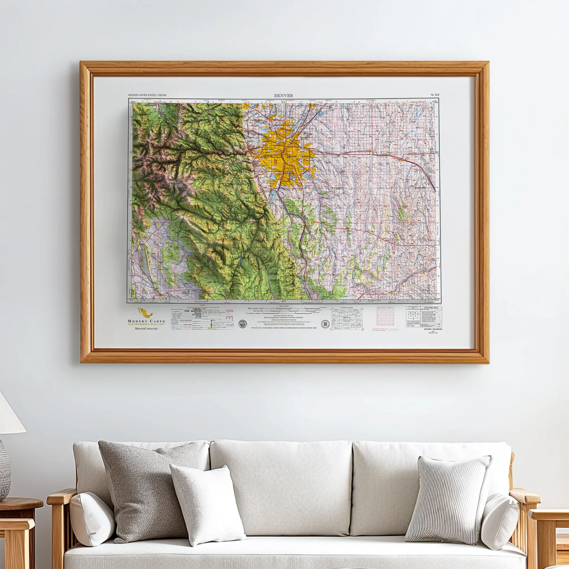Denver, Colorado - 1953-Historical Topographic-Wall Map-ModernCarto