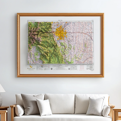 Denver, Colorado - 1953-Historical Topographic-Wall Map-ModernCarto