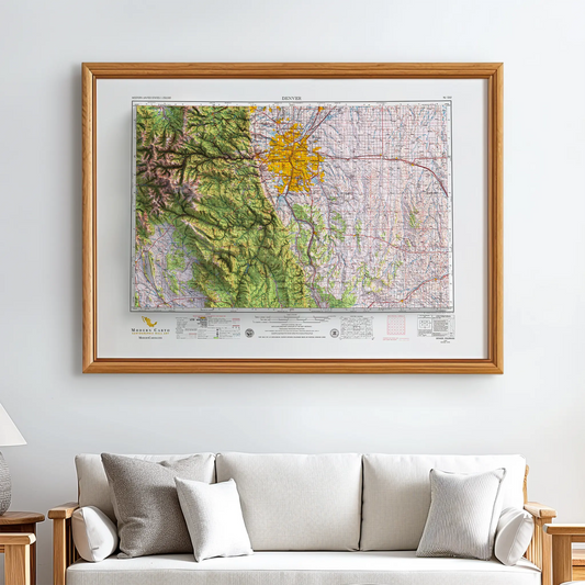 Denver, Colorado - 1953-Historical Topographic-Wall Map-ModernCarto