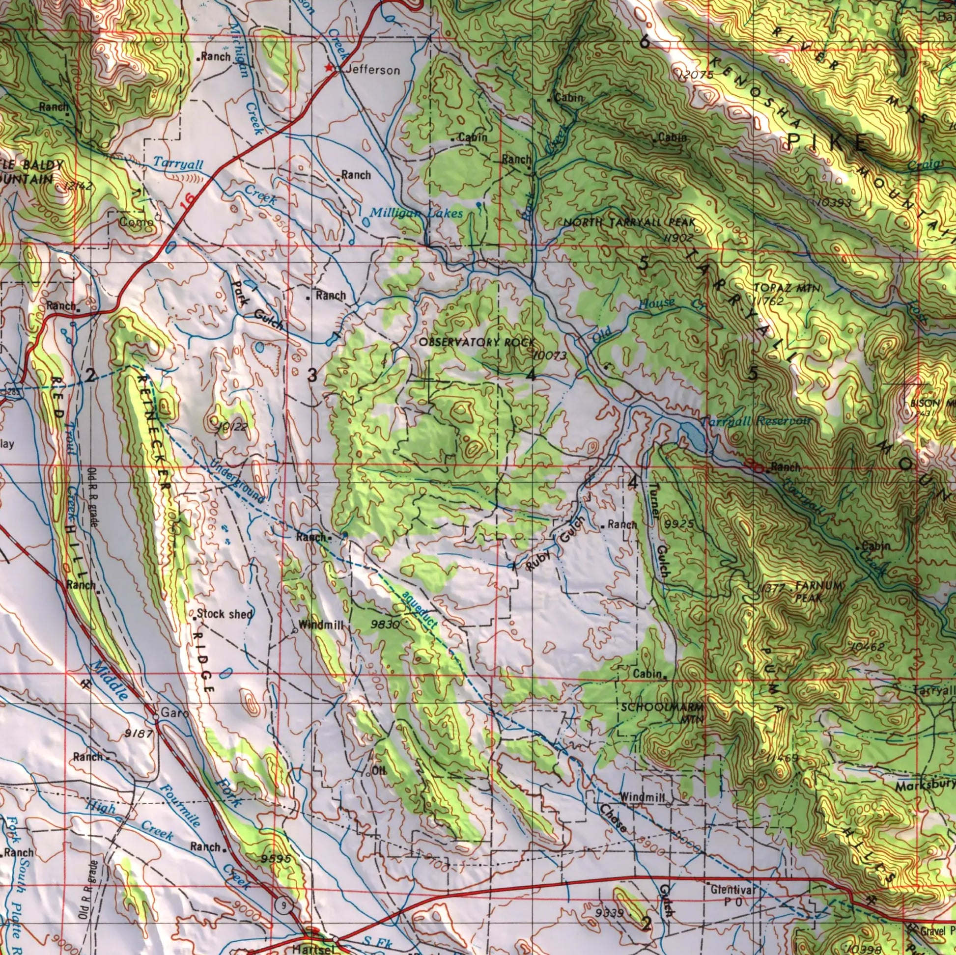 Denver, Colorado - 1953-Historical Topographic-Wall Map-ModernCarto
