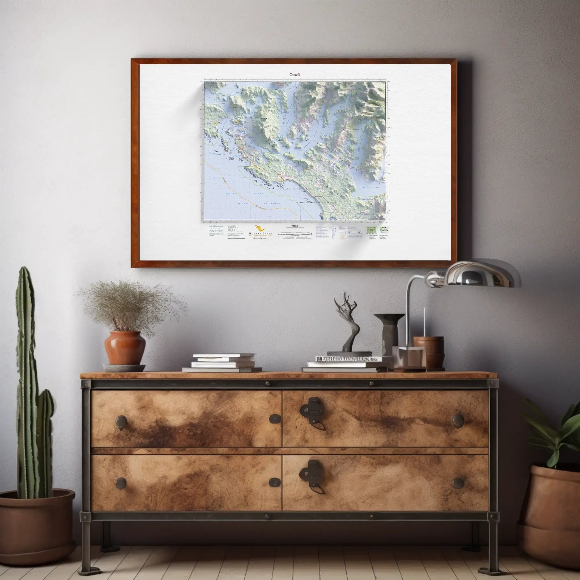 Tofino, British Columbia-Modern Topographic-Wall Map-ModernCarto