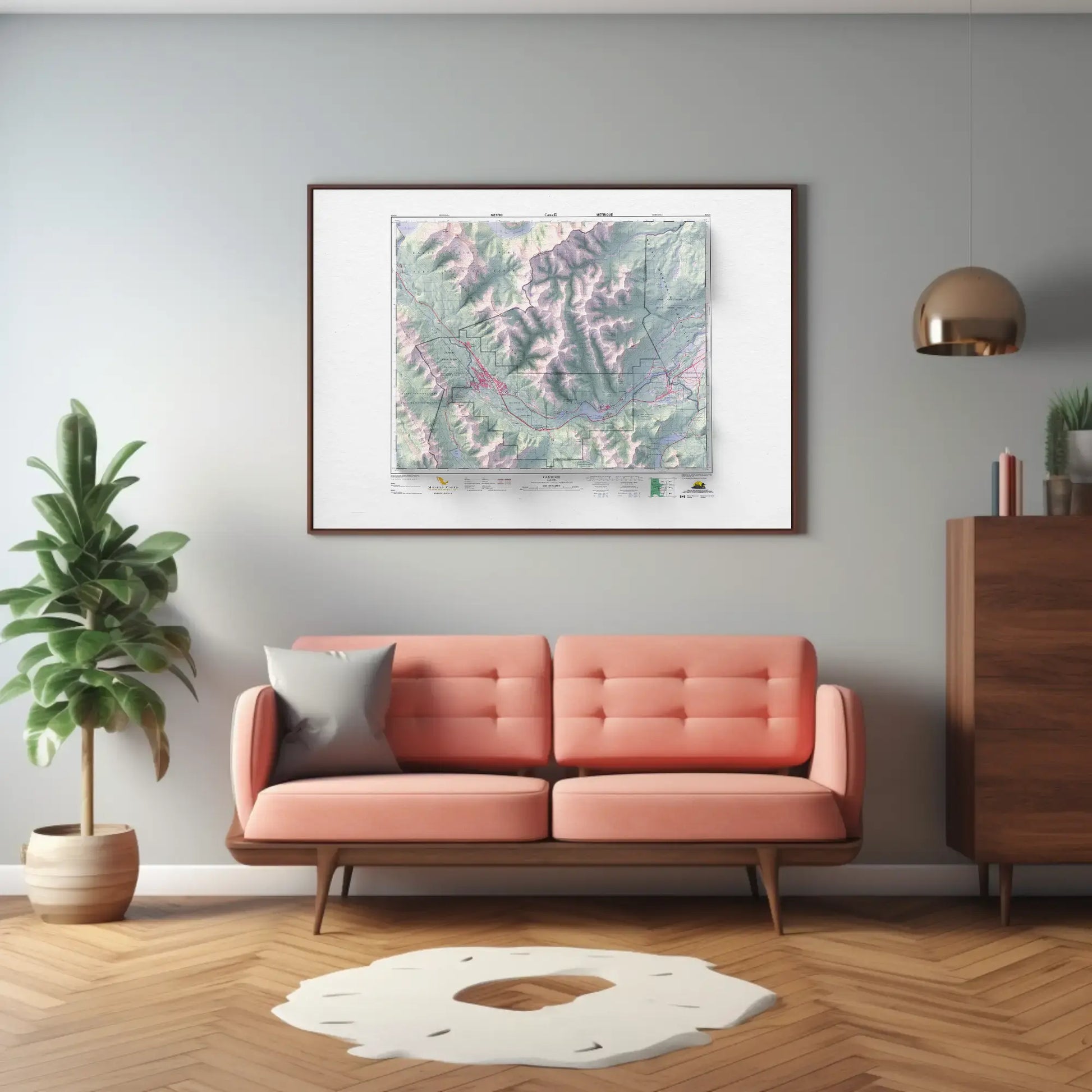 Canmore, Alberta - 1996-Historical Topographic-Wall Map-ModernCarto