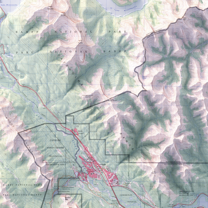 Canmore, Alberta - 1996-Historical Topographic-Wall Map-ModernCarto