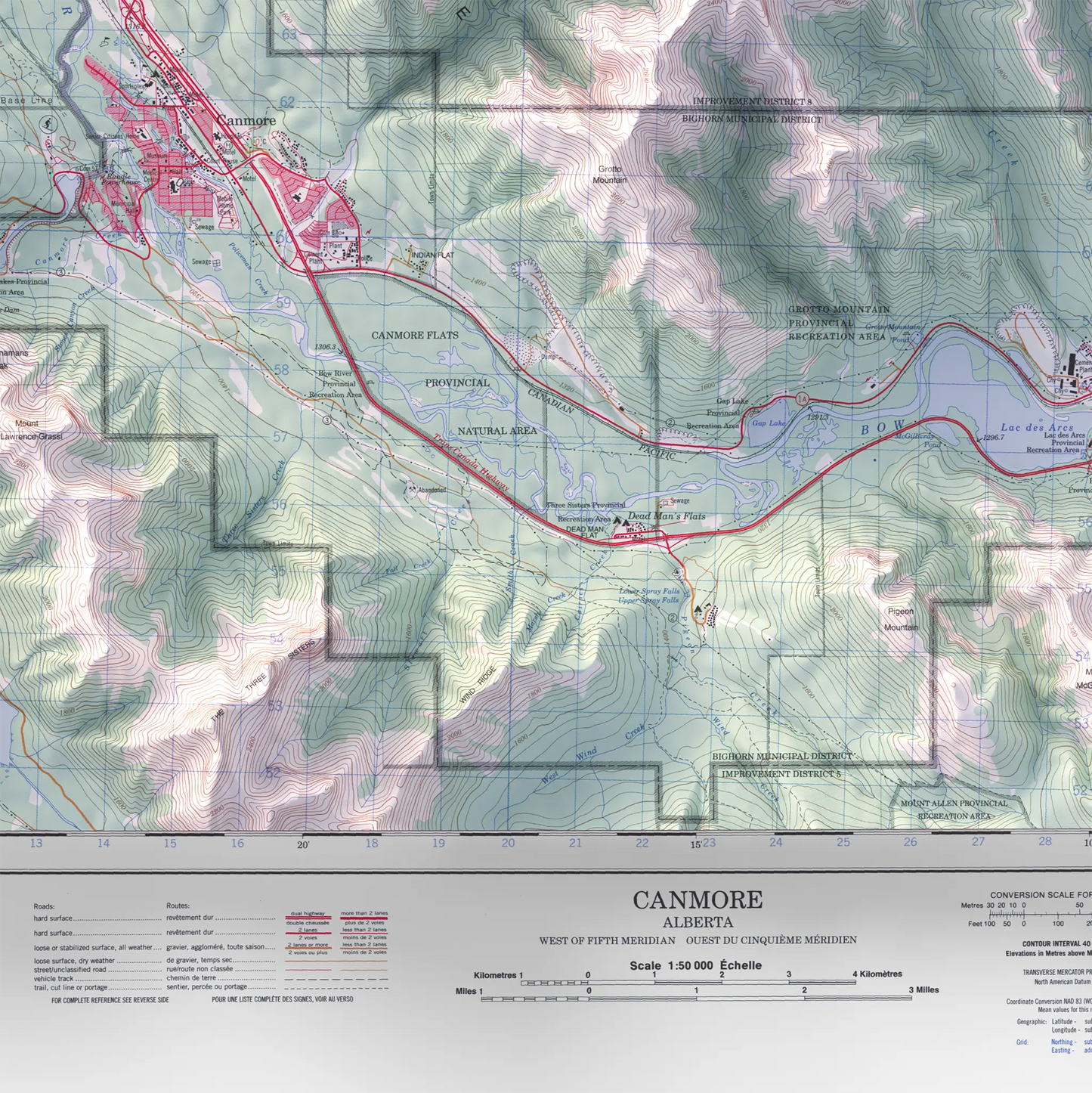 Canmore, Alberta - 1996-Historical Topographic-Wall Map-ModernCarto