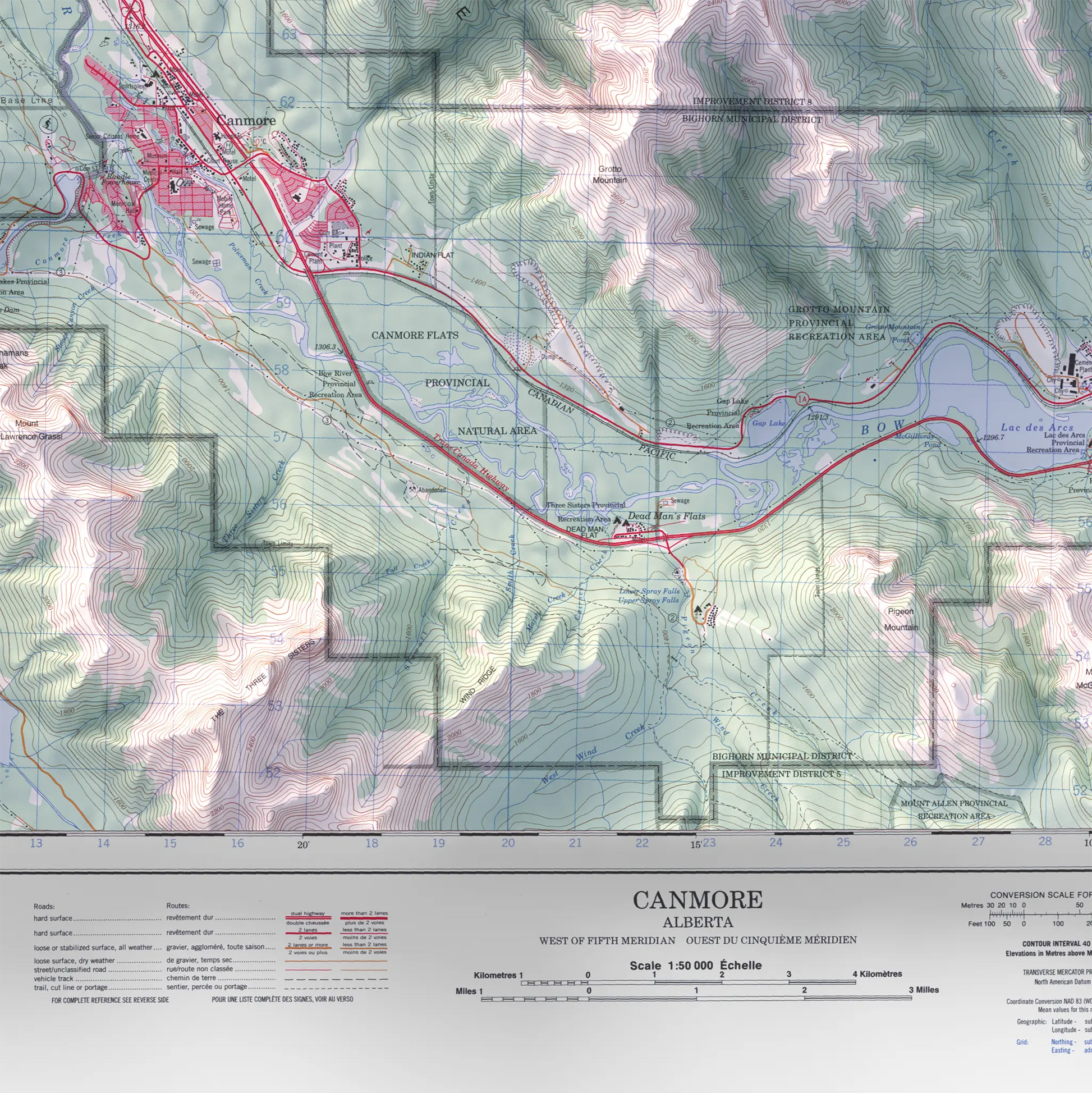 Canmore, Alberta - 1996-Historical Topographic-Wall Map-ModernCarto