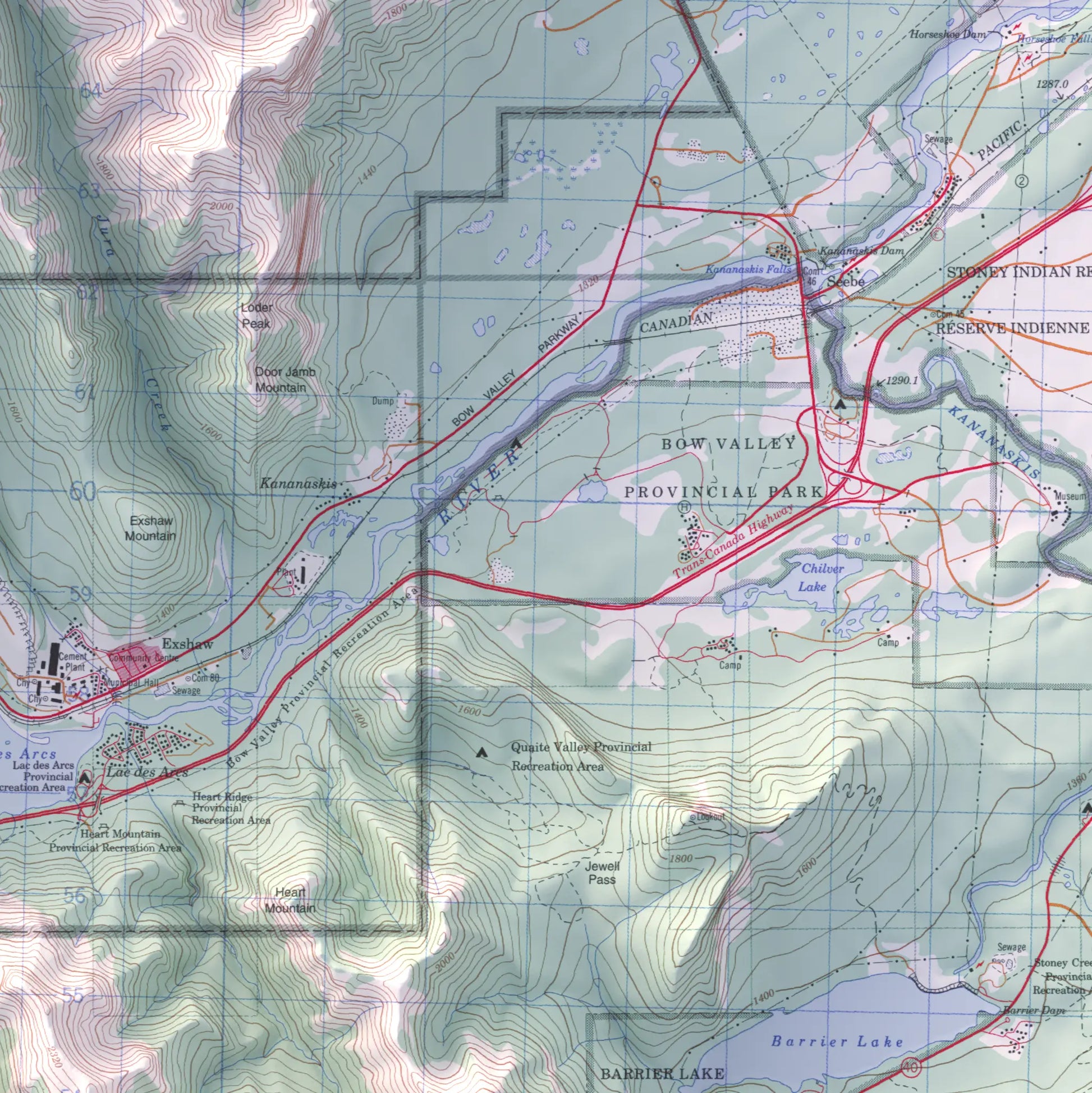 Canmore, Alberta - 1996-Historical Topographic-Wall Map-ModernCarto